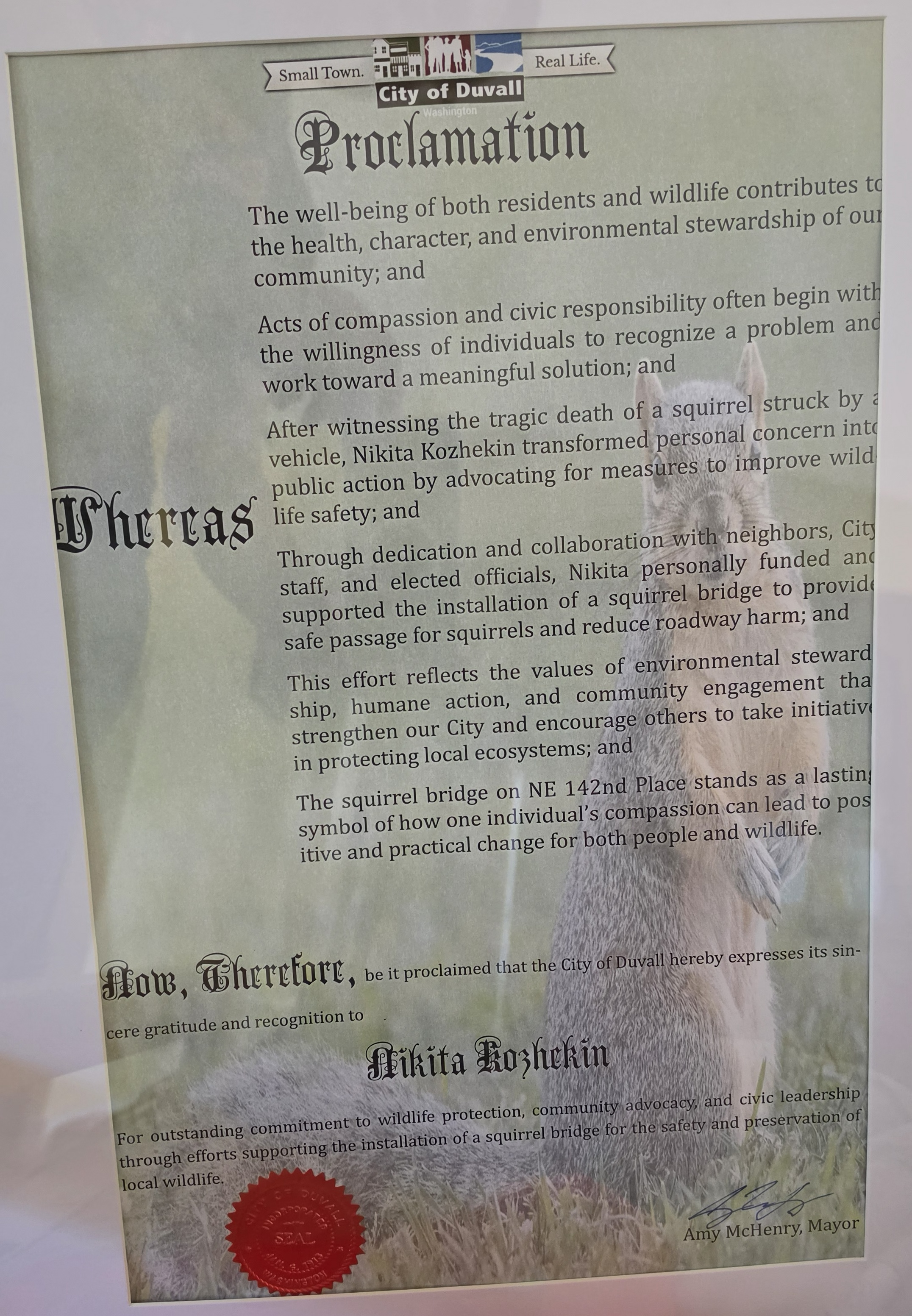 the proclamation